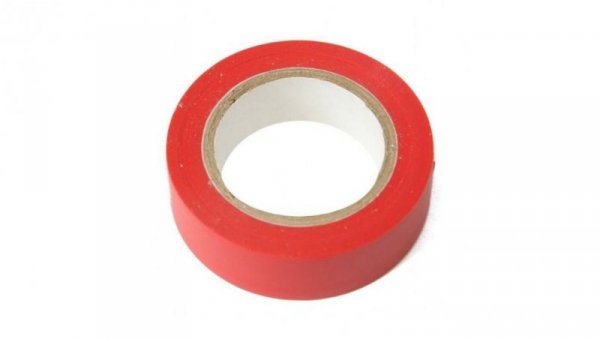 Taśma izolacyjna PVC czerwona 0,13 x 15mm x 10m / 25211