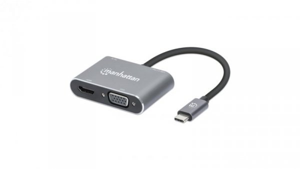 Adapter USB-C na HDMI 4K 30Hz, HDMI, USB-A, USB-C, PD HDMI, VGA 130691