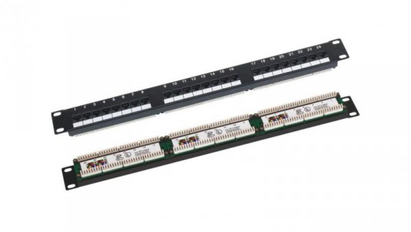Patch panel 1U/19 cali UTP nieekranowany 24 porty kat. 6 złącza LSA Q-LANTEC - Q-LANTEC