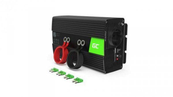 PRZETWORNICA NAPIĘCIA INWERTER Green Cell 24V -igt/br 230V 1000W/2000W CZYSTA SINUSOIDA INV18
