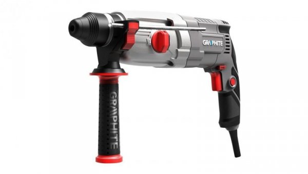 Młotowiertarka udarowa SDS-Plus 4-funkcyjna 2.8J 230V 800W w zestawie z walizką GRAPHITE