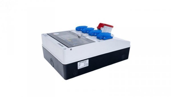 Rozdzielnica TD-S/FI 32A/5P 4x230V FR przycisk bezpieczeństwa 1499