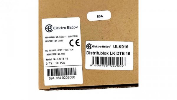 Blok dystrybucyjny LK DTB 16 blok rozdzielczy 7 zacisków Elektro Becov