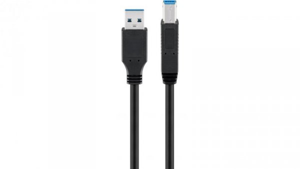 Kabel USB 3.0 Superspeed, czarny - Długość kabla 5 m
