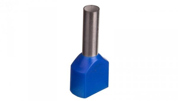 Końcówka tulejkowa izolowana TID 2x2,5mm2/10mm niebieska cynowana TID2x2,5L10 /100szt./