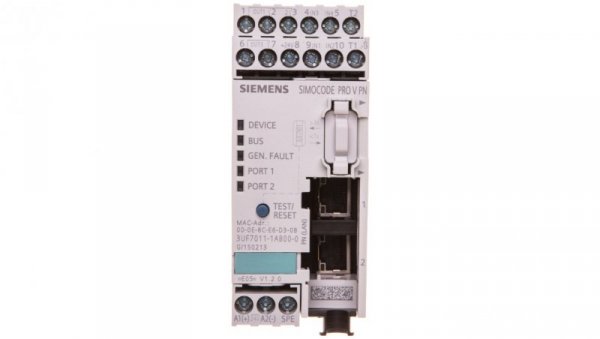 Elektroniczny moduł zabezpieczający silnik 4we/3wy 24V DC ETHERNET RJ45 3UF7011-1AB00-0