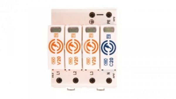 Ogranicznik przepięć Typ T2 3P+N 40kA 280V V20-3+NPE-280 5095253