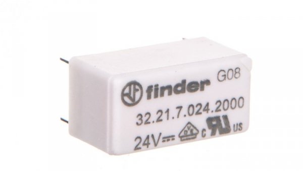 Przekaźnik miniaturowy 1P 6A 24V DC, styk AgCdO, zacisk PCB, wykonanie szczelne RTIII 32.21.7.024.2000