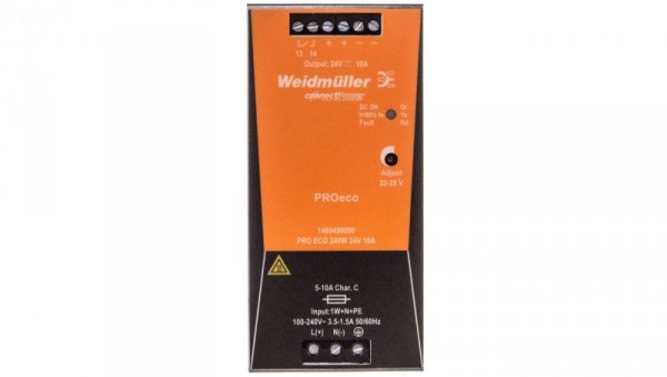 Zasilacz impulsowy 100-240V AC/ 24V DC 10A 240W PRO ECO 240W 24V 10A 1469490000