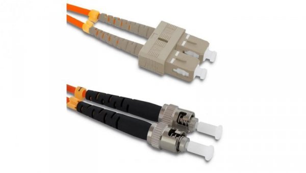 Qoltec Patchcord światłowodowy SC/UPC - ST/UPC Multimode 50/125 OM2 Duplex 5m