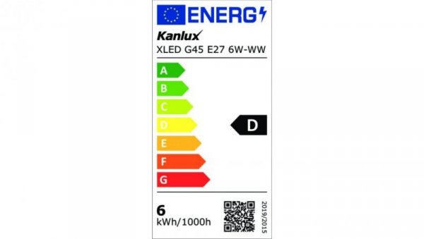 Żarówka LED E27 XLED G45 E27 6W-WW-M 810lm 2700K barwa ciepła 29632
