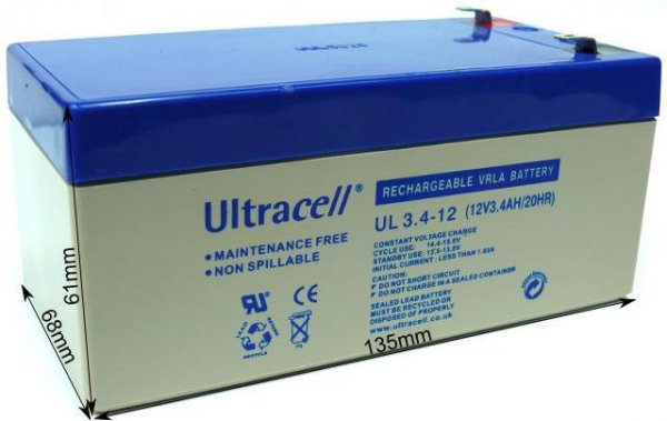 Akumulator AGM ULTRACELL UL 12V 3.4Ah