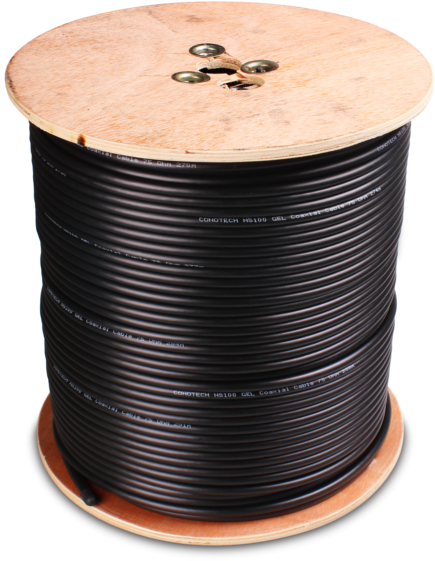 PRZEWÓD KONCENTRYCZNY NS100 TRI ŻELOWANY CZARNY - szpula 300m