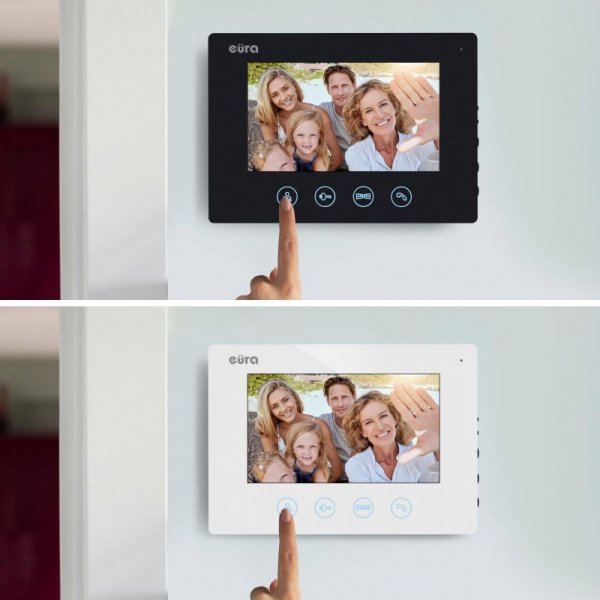 WIDEODOMOFON EURA VDP-90A3 DELTA + biały monitor TUYA