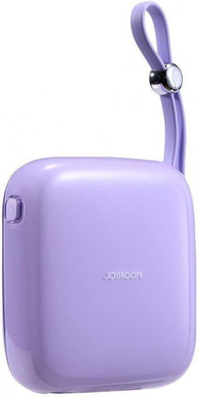 Powerbank Joyroom Jelly Series JR-L002 10000mAh 22.5W PD QC z kablem 1x USB-A 1x USB-C fioletowy