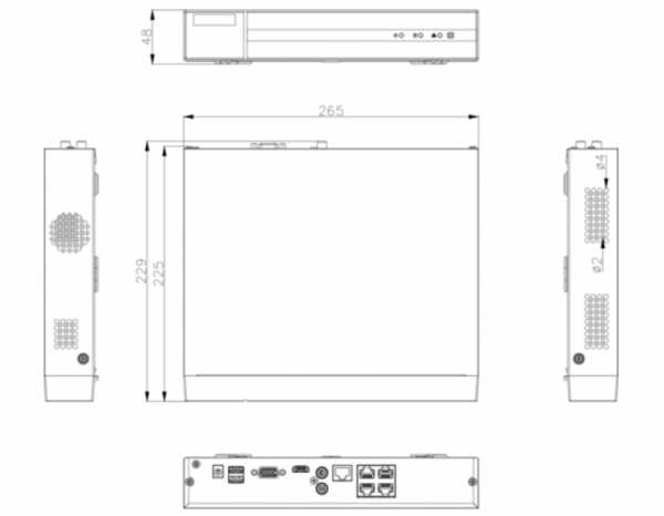 Rejestrator 5w1 Hilook 8 kanałowy 5MP DVR-8CH-5MP z dyskiem 2TB