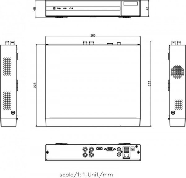 Rejestrator 5w1 Hilook 4 kanałowy 8MP DVR-204U-M1/T