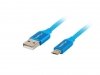 Lanberg Kabel Premium USB micro BM - AM 2.0 1m niebieski QC 3.0