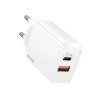 USAMS Ładowarka sieciowa 1xUSB-C+1xUSB T35 20W PD3.0 QC3.0 Fast Charging