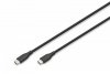 Digitus Kabel połączeniowy silikonowy USB-C - USB-C, USB 2.0 60W, 1m Czarny