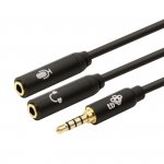 TB Kabel 3,5mm Mini Jack - 2x 3,5mm Mini Jack M/F adapter 30cm