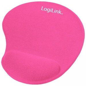 LogiLink Podkładka pod mysz żelowa + TRUST mysz  kolor różowy