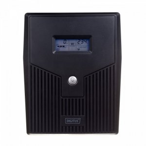 Digitus Zasilacz awaryjny UPS Line-Ineractive LCD, 1500VA/900W, 2x12V/9Ah, AVR, 4xSCHUKO, USB, RS232, RJ45