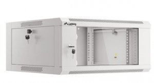 Lanberg Szafa instalacyjna RACK wisząca 19 cali 4U 600 szara WFFA-5604-10S
