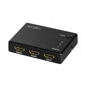 LogiLink Przełącznik Switch 3x1 HDMI, 1080p 60Hz, z pilotem