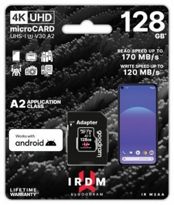 GOODRAM Karta pamięci microSD IRDM 128GB UHS-I U3 A2  + adapter