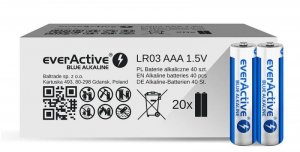 everActive Baterie LR03/AAA Blue Alkaline40 szt. Edycja limitowana