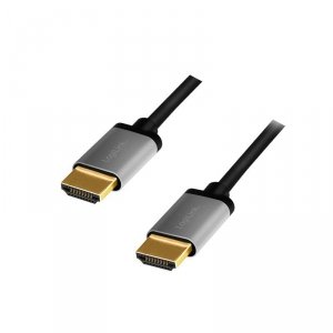 LogiLink Kabel HDMI 4K/60Hz, aluminium 2m Czarny