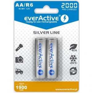 everActive Akumulatory R6/AA 2000 mAH, blister 2 SZT. technologia Ready To Use