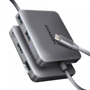 AXAGON HMC-5HL Wieloportowy hub USB 5in1, 5Gbps, 2x USB-A, HDMI 4K/60Hz, GLAN, PD 100W, 15cm USB-C kabel