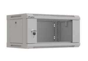 Lanberg Szafa instalacyjna rack wisząca 19 4U 540x350 szara drzwi przeszklone (flat pack)