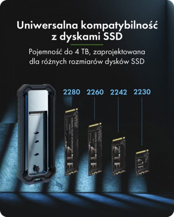 IcyBox Obudowa M.2 NVMe i SATA USB 3.2 Gen 2, 10 Gbit/s IB-1827MCP-C31