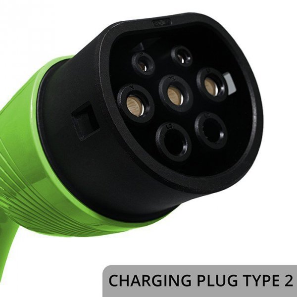 Qoltec Mobilna ładowarka do samochodu elektrycznego EV z regulacją 2w1  Typ2 | 22kW | 400V | Wi-Fi | TUYA | SMART LIFE | LCD | W