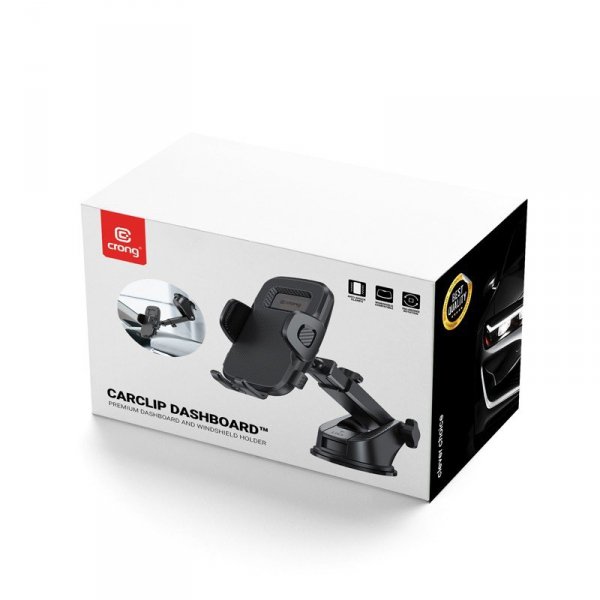 CRONG Carclip - Uniwersalny uchwyt samochodowy 2w1 na kokpit i szybę