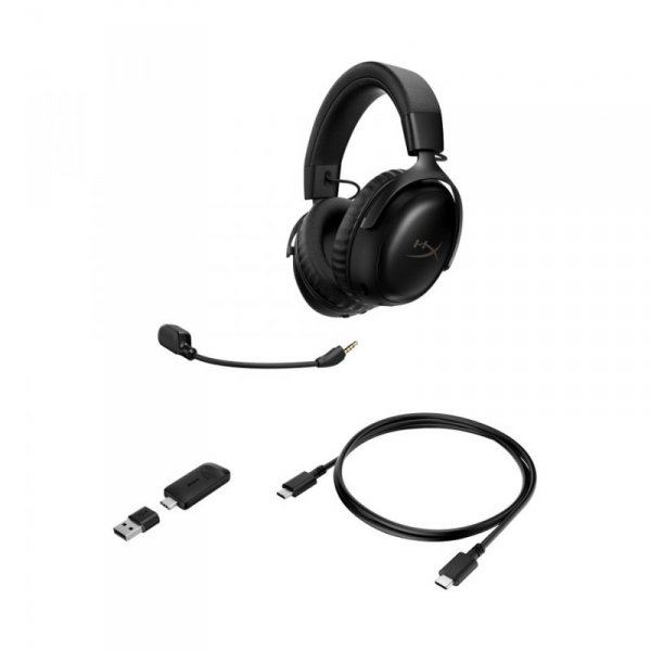 HyperX Słuchawki HyperX Cloud III bezprzewodowe czarne gaming A59YZAA