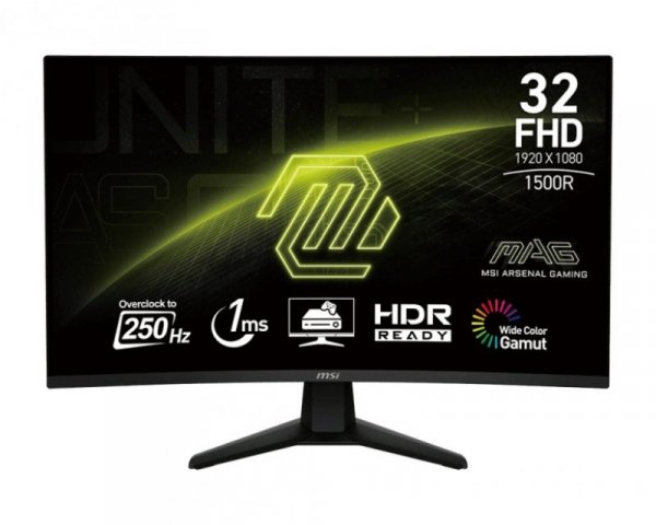 MSI Monitor 31.5 cala MAG 32C6X LED/FHD/Curved/250Hz/czarny