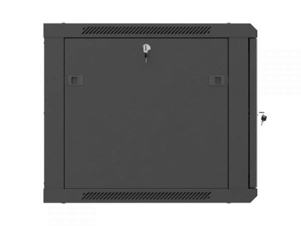 Lanberg Szafa instalacyjna rack wisząca 19 cali 9U 600x600 czarna drzwi     perforownae ( flat pack)