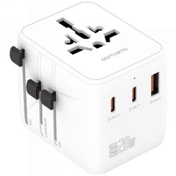 4smarts Adapter podróżny 20W GaN Nomad 2xUSB-C + 1xUSB-A