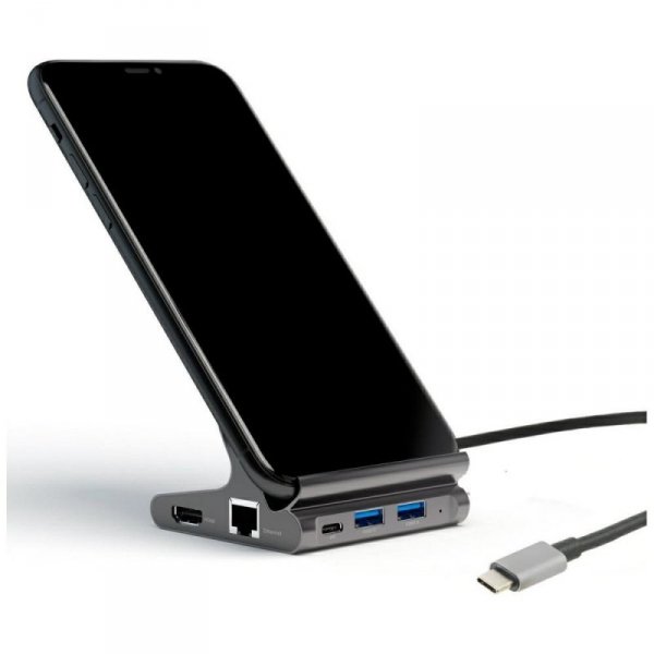 4smarts Podstawka tablet/smartphone 7w1 DeX 2xUSB-C/ 2xUSB-A/ HDMI/SD/   microSD/ RJ45