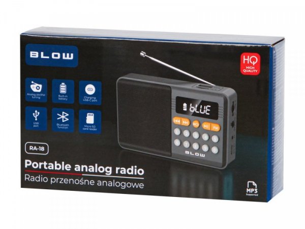 BLOW Radio przenośne analogowe AM/FM Bluetooth RA18