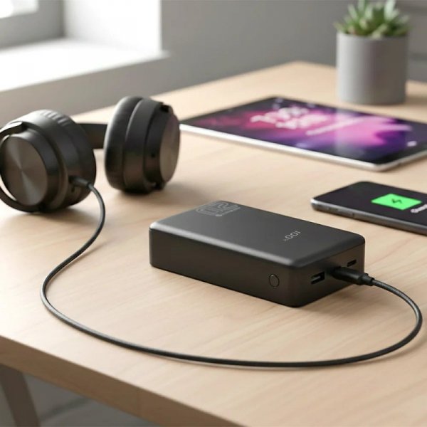 everActive Powerbank 20 000 MAH 2X USB-C 1X USB 20W QC4.0 wyświetlacz LCD