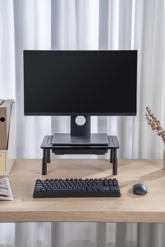 Gembird Podstawka regulowana pod monitor z szufladą