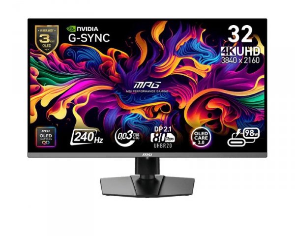 MSI Monitor MPG 322URX QD-OLED 31.5/LED/FLAT/240Hz/Czarny