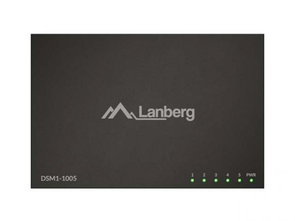 Lanberg Switch DSM1-1005 5X 1GB/S niezarządzalny Gigabit Ethernet Desktop 12V ( obudowa metalowa)