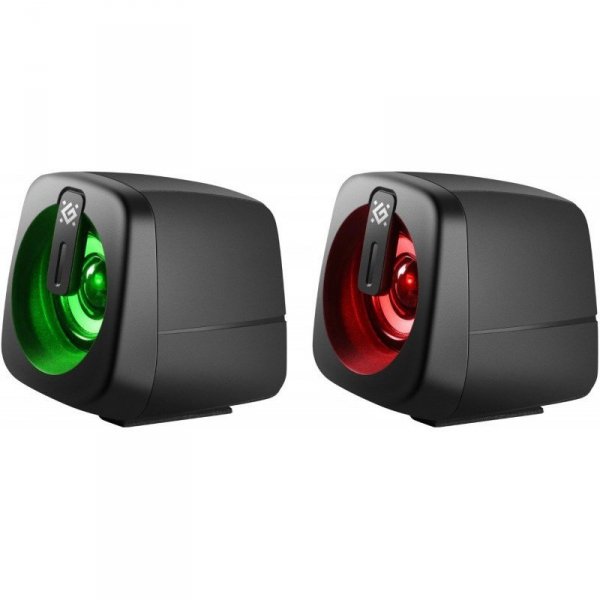 Defender Głośniki komputerowe J1 2.0 6W LED USB czarne