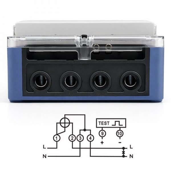 Qoltec Jednofazowy miernik zużycia energii | 230V | 5(60)A | LCD